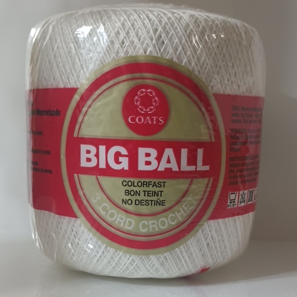 Coats Big Ball Crochet Thread in White
